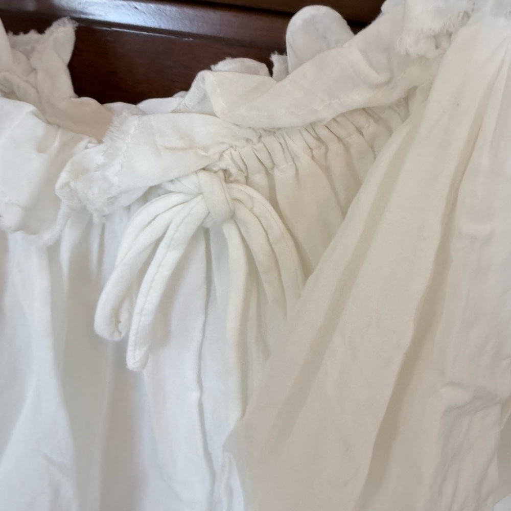 Pilcro Elegant White Ruffled Top - Picture 3 of 4